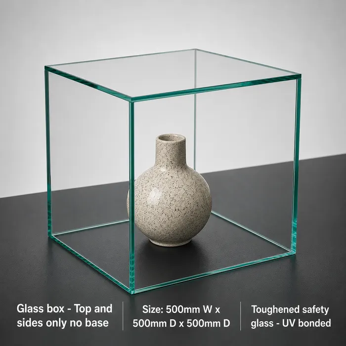 UV Bonded Glass Display Box